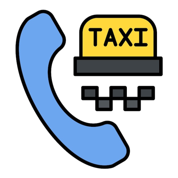 Llamar taxi ilustración plana