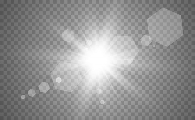 llamarada de luz efecto especial ilustración vectorial.