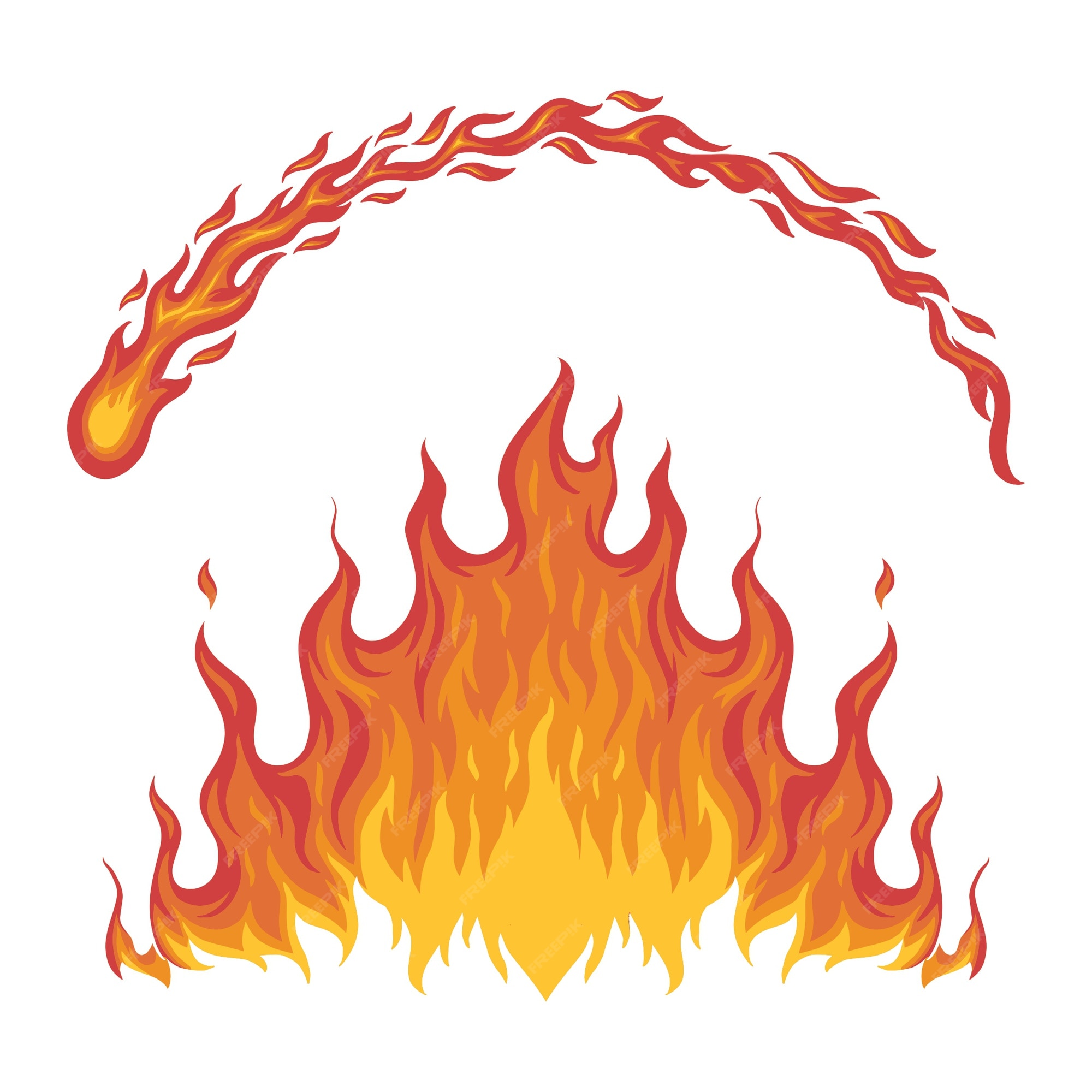 Llamas de fuego. fácil de usar en todas las necesidades | Vector Premium