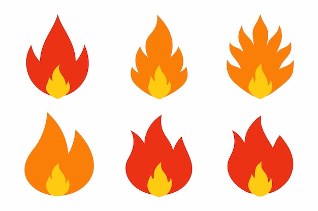 llamas de un fuego que es naranja y amarillo