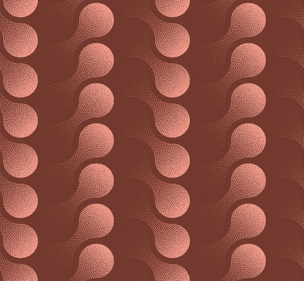 Llamativo Patrón Transparente Vector Psicodélico Tendencia Fondo Abstracto Marrón