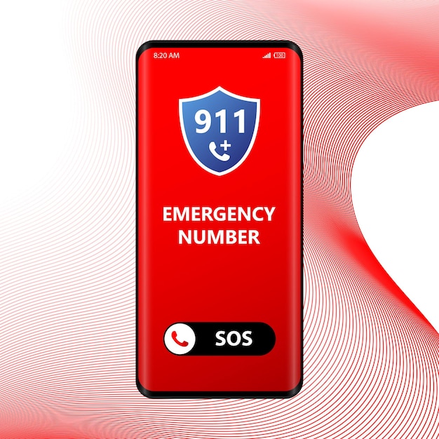 Llame al 911 concepto de llamada de emergencia