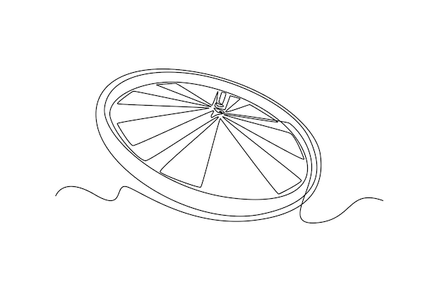 Llantas de neumáticos de bicicleta de dibujo de una sola línea concepto del día mundial de la bicicleta ilustración de vector gráfico de diseño de dibujo de línea continua