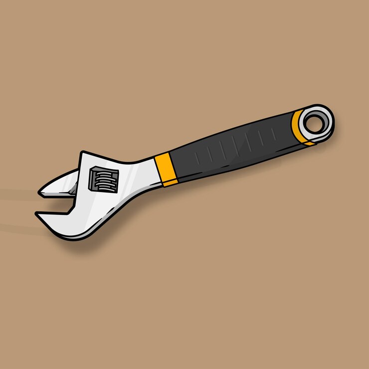 Llave ajustable en vector simple
