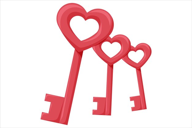La llave del amor es una pegatina para el día de San Valentín.
