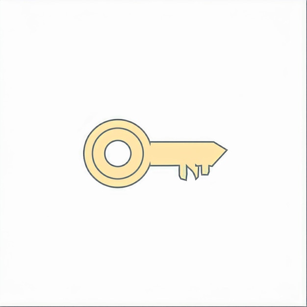 una llave de color dorado que dice la palabra cita en ella
