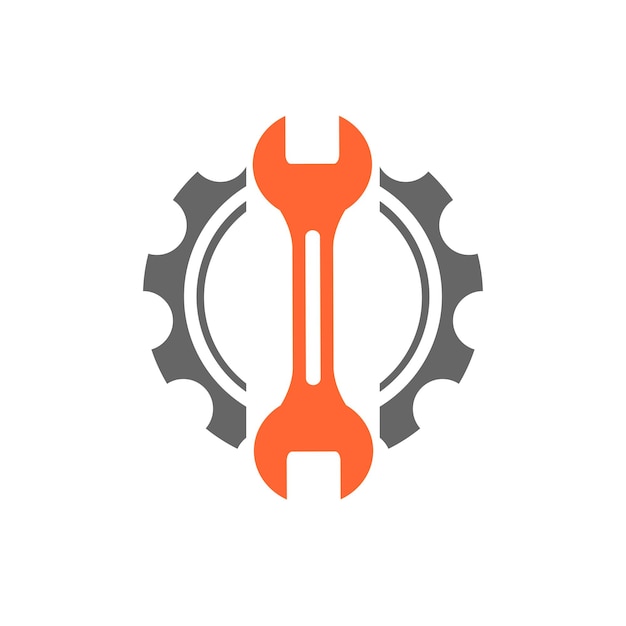 Llave de engranaje ingeniería logowrench