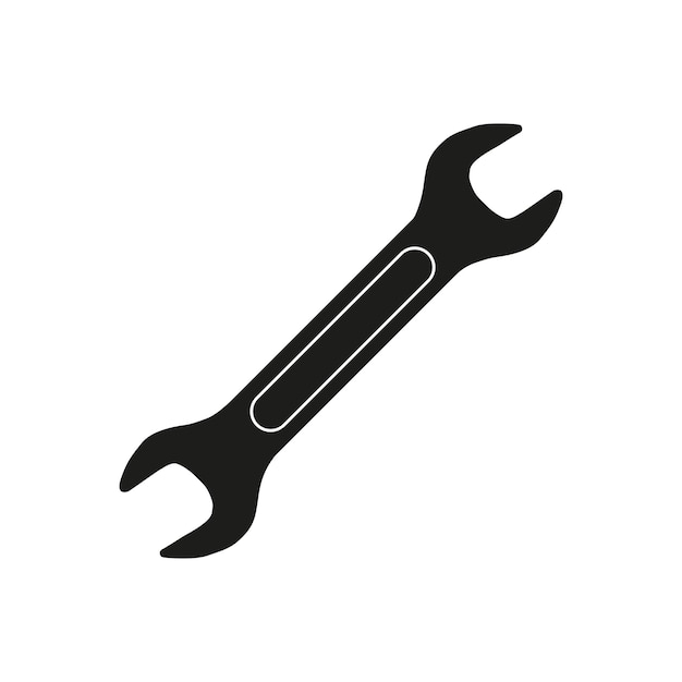 Llave inglesa icono vector ilustración símbolo llave en fondo aislado concepto de signo de construcción