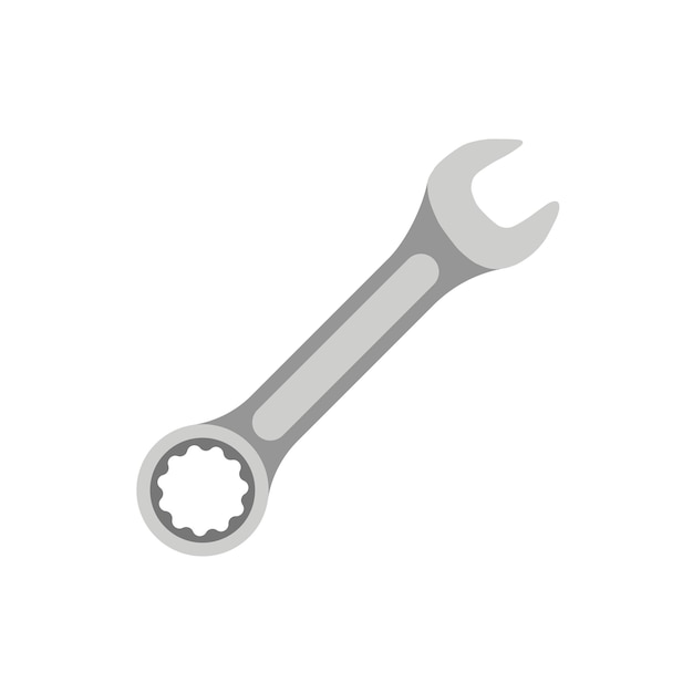 Llave inglesa icono vector ilustración símbolo llave en fondo aislado concepto de signo de construcción