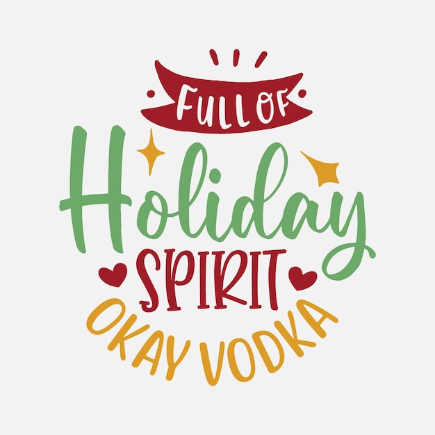 Lleno de espíritu navideño bien vodka