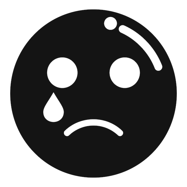 Llorar no me gusta icono simple vector Redes sociales Error negativo