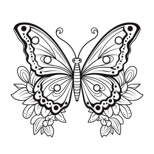 Lloras lindas mariposas para imprimir páginas para colorear eps.