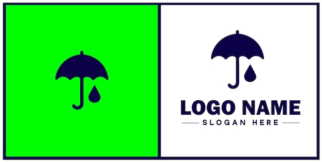 lluvia lluvia precipitación ilustración del diseño del logotipo único