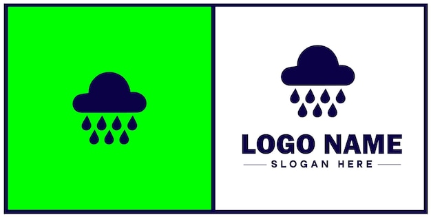 lluvia lluvia precipitación ilustración del diseño del logotipo único