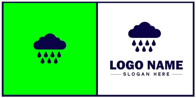 lluvia lluvia precipitación ilustración del diseño del logotipo único