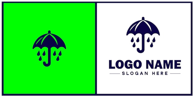 lluvia lluvia precipitación ilustración del diseño del logotipo único