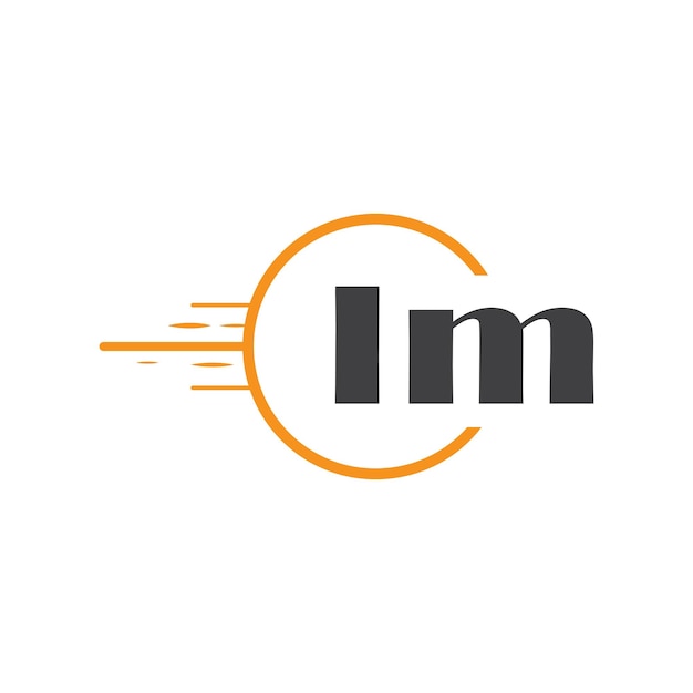 lm logotipo inicial de monograma con diseño de estilo círculo