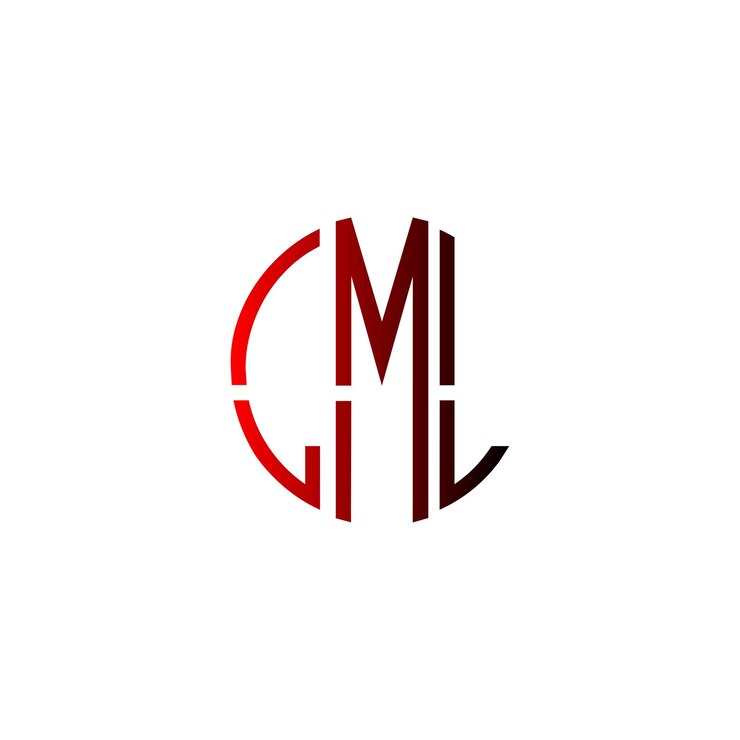Vector lml círculo moderno minimalista sencillo monograma diseño de logotipo de lujo para la marca