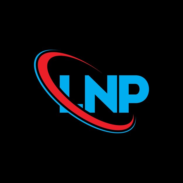 Vector lnp logotipo lnp letra lnp diseño de logotipo de letra iniciales lnp logotipo vinculado con círculo y mayúscula monograma logo lnp tipografía para negocios de tecnología y marca inmobiliaria