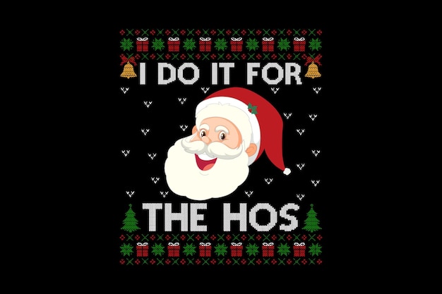 Lo hago por los caballeros divertidos inapropiados de Navidad hombres de manga corta camiseta de Papá Noel