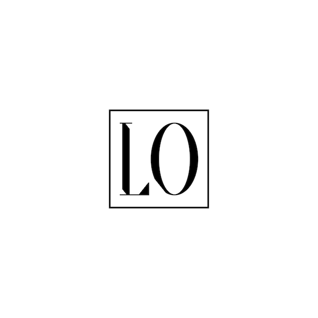 LO monograma logo diseño carta texto nombre símbolo monocromo logotipo alfabeto carácter simple logo