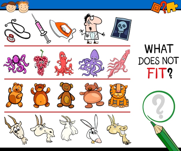 lo que no se ajusta al juego de dibujos animados