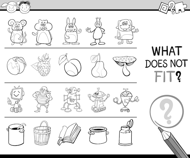 lo que no encaja juego de dibujos animados