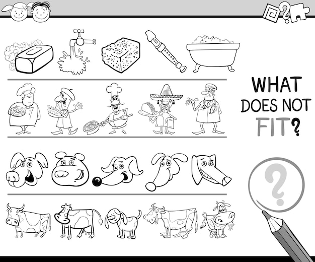 lo que no encaja juego de dibujos animados