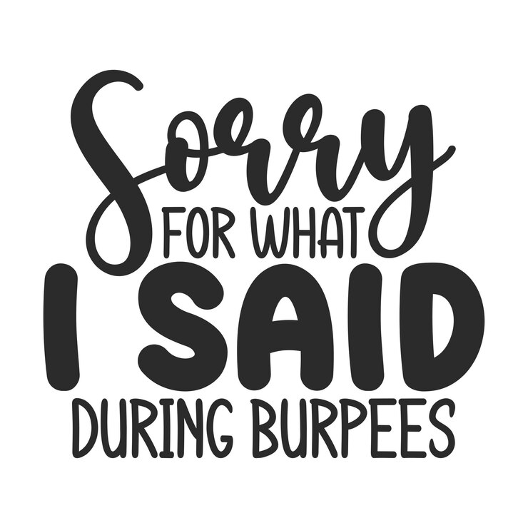 Vector lo siento por lo que dije durante los burpees.