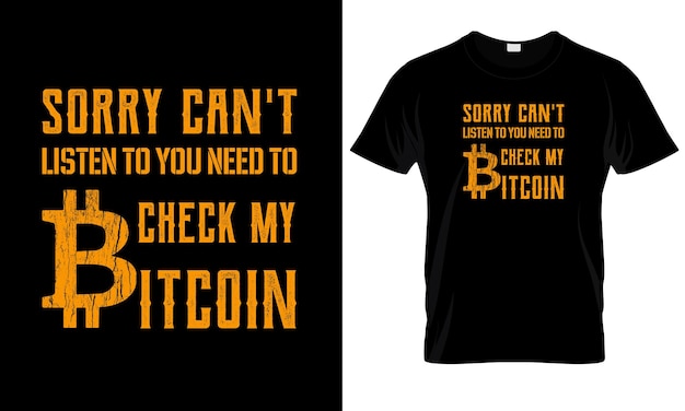 Vector lo siento, no puedo escucharte, necesitas revisar el diseño de mi camiseta de bitcoin