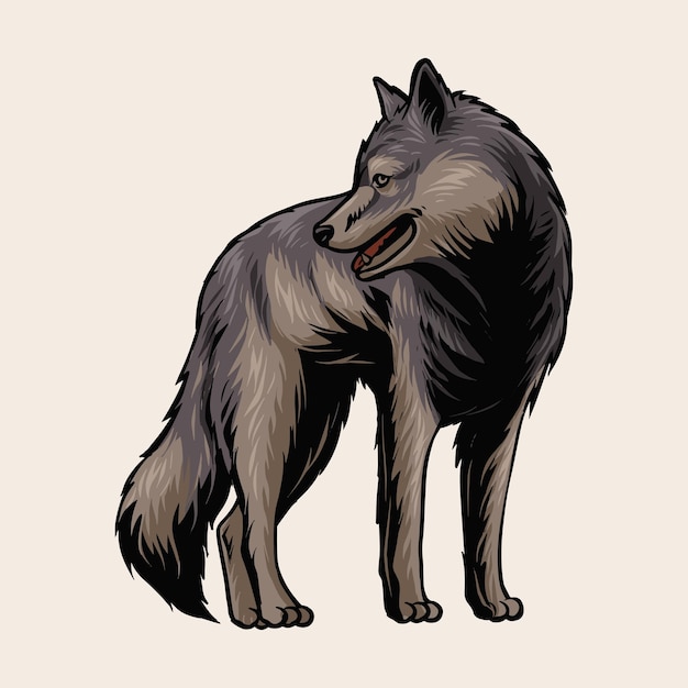 Vector lobo de alaska