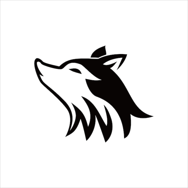 lobo aullando ilustración vectorial. logotipo, signo y símbolo de la naturaleza