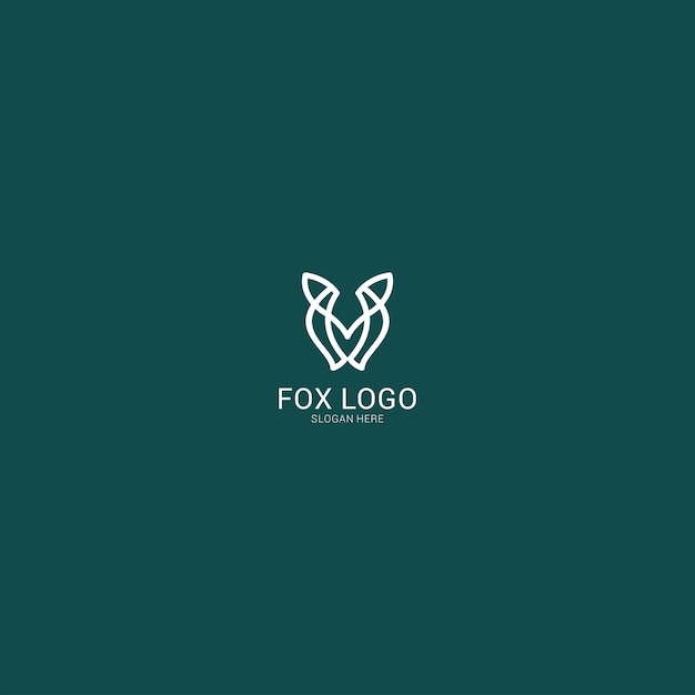 Lobo cabeza animal logo icono diseño plantilla plana