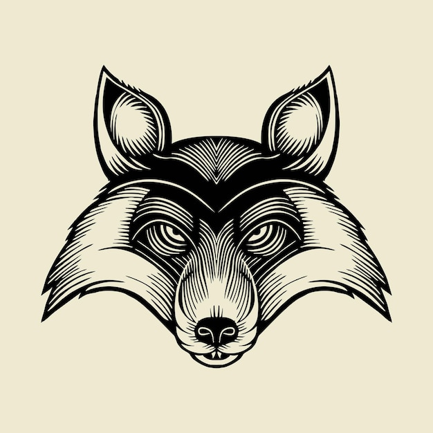 lobo de cabeza blanco y negro
