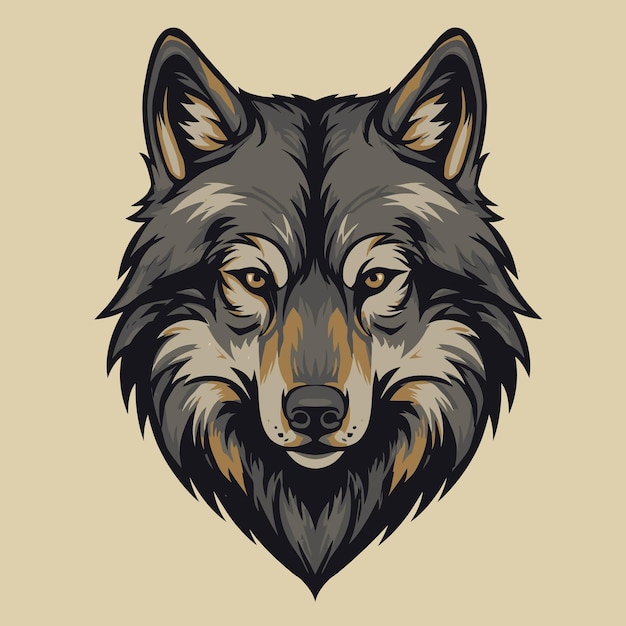 Lobo cabeza ilustración