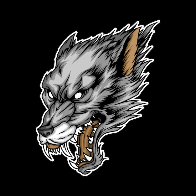 Lobo cabeza ilustración