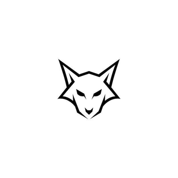 Lobo cabeza logo vector icono ilustración