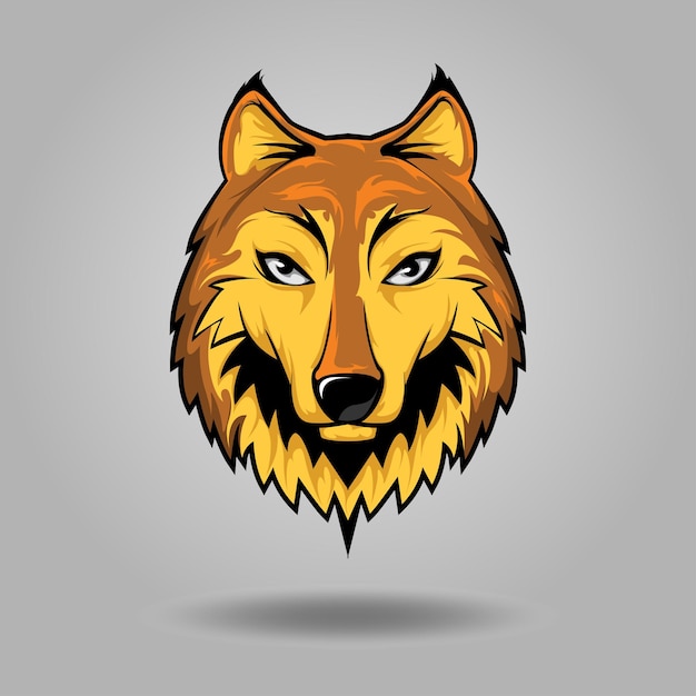 lobo, cabeza, vector, caroon, lobo, aullidos, lobo, cabeza, vector, bosquejo, ilustración