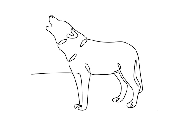 Un lobo macho informó a su amigo lobo dibujo en línea