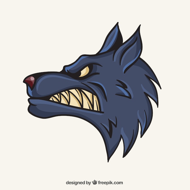 Vector lobo mascota