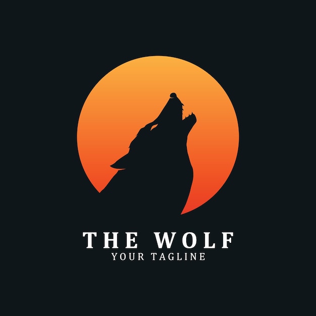 Lobo o cabeza de lobo Logo icono vectorial ilustración logotipo de diseño para emblema de insignia y comunidad de marca