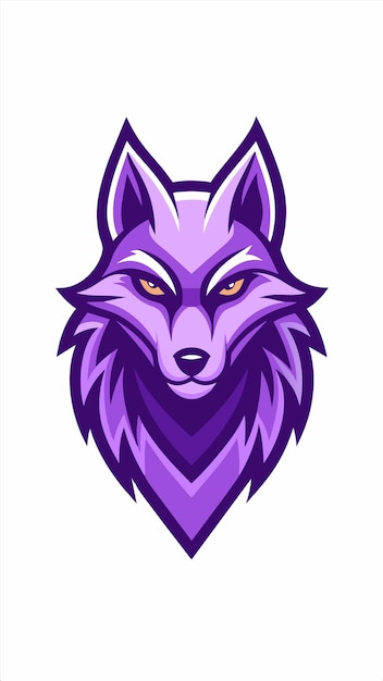 lobo púrpura con una cabeza púrpura
