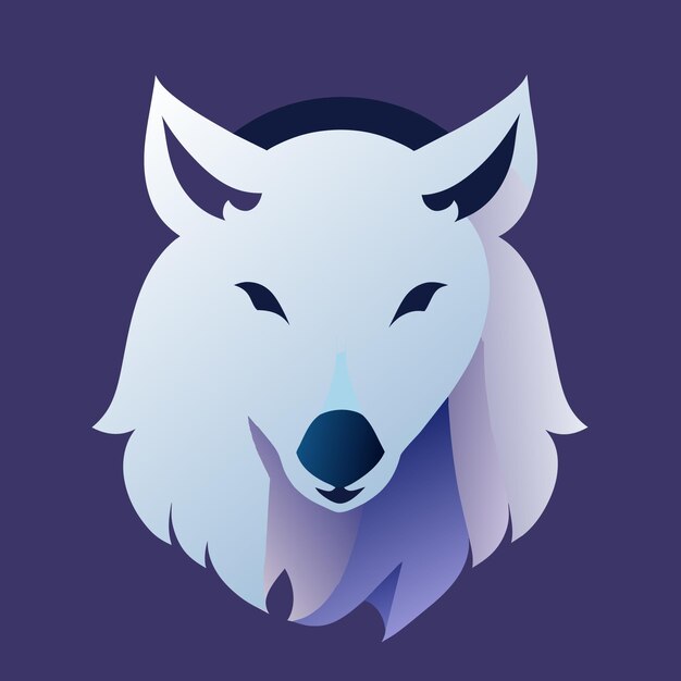 Vector lobo con salpicaduras de acuarela ilustración vectorial de un lobo