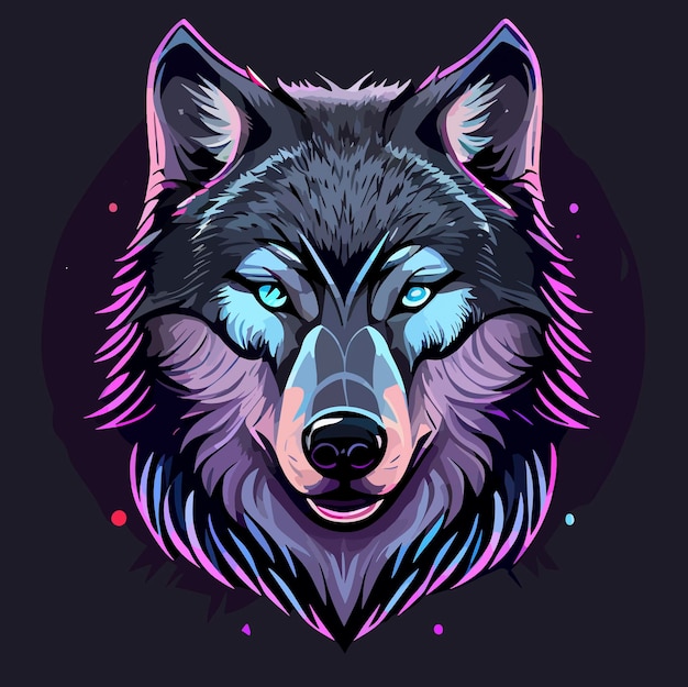 Lobo vector icono ilustración lobo animación