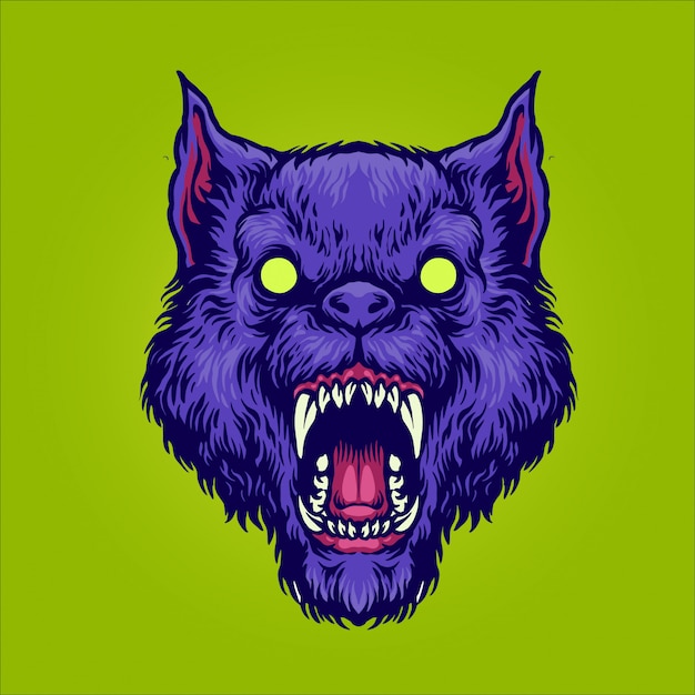 lobo zombie enojado