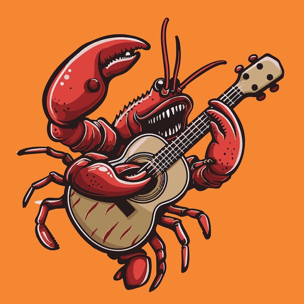 Lobster jugando con el guitarrón