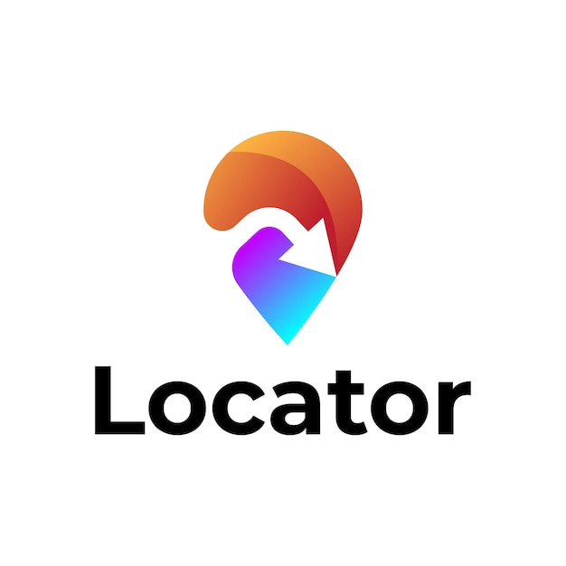 Localizador moderno diseño de logotipo 3d