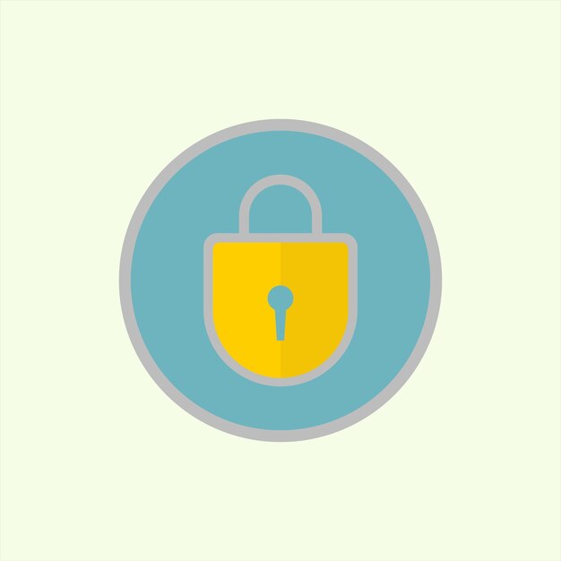 Lock icon icon related to design elements suitable for web site app user interfaceselement printable etc flat icon style simple vector design editable