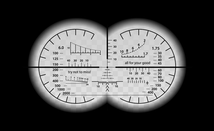 Vector loco conjunto de escala binocular