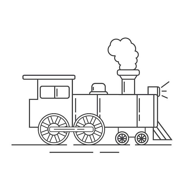 Locomotora de vapor.